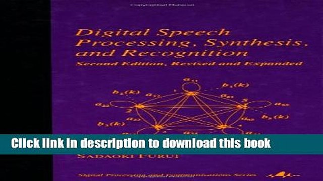 Download Digital Speech Processing: Synthesis, and Recognition, Second Edition, (Signal Processing
