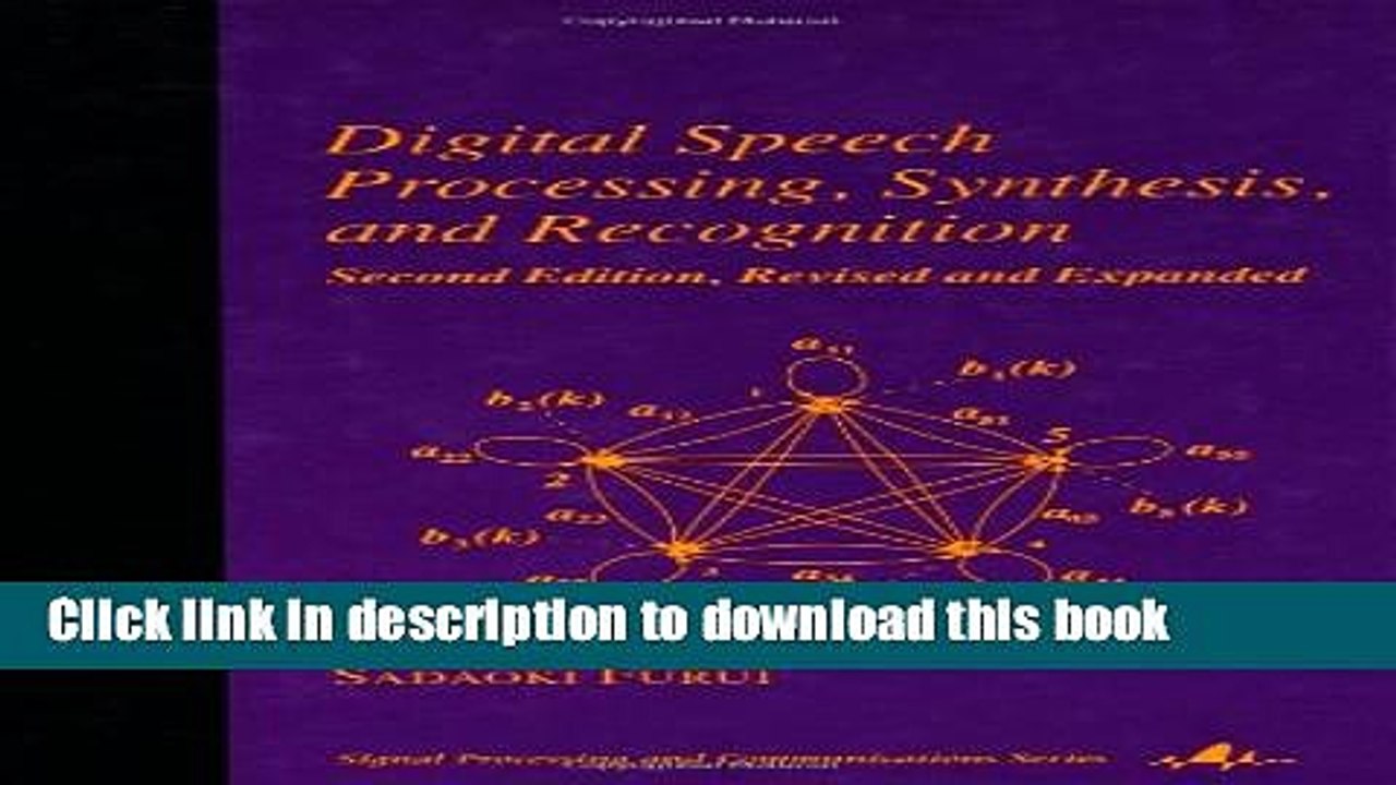 Download Digital Speech Processing: Synthesis, and Recognition, Second Edition, (Signal Processing