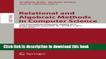 Read Relational and Algebraic Methods in Computer Science: 15th International Conference, RAMiCS