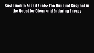 Enjoyed read Sustainable Fossil Fuels: The Unusual Suspect in the Quest for Clean and Enduring