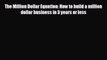 behold The Million Dollar Equation: How to build a million dollar business in 3 years or less