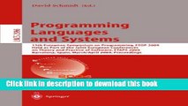 Read Programming Languages and Systems: 13th European Symposium on Programming, ESOP 2004, Held as