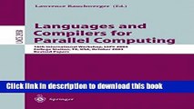 Download Languages and Compilers for Parallel Computing: 16th International Workshop, LCPC 2003,