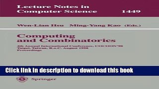 Download Computing and Combinatorics: 4th Annual International Conference, COCOON 98, Taipei,