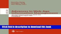 Read Advances in Web-Age Information Management: 4th International Conference, WAIM 2003, Chengdu,