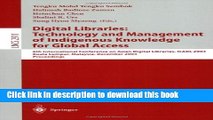 Read Digital Libraries: Technology and Management of Indigenous Knowledge for Global Access: 6th