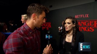 Winona Ryder Works on First Series 'Stranger Things' E! Live from the Red Carpet