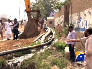 Operation against illegal water connection in Karachi -16 July 2016