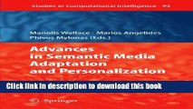 Read Advances in Semantic Media Adaptation and Personalization (Studies in Computational