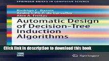 Read Automatic Design of Decision-Tree Induction Algorithms (SpringerBriefs in Computer Science)