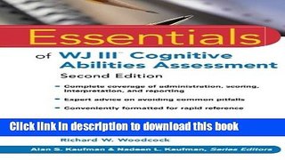 Read Book Essentials of WJ III Cognitive Abilities Assessment 2nd Edition ebook textbooks