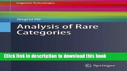 Read Analysis of Rare Categories (Cognitive Technologies)  Ebook Free