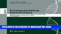 Download Comparative Genomics: RECOMB 2005 International Workshop, RCG 2005, Dublin, Ireland,