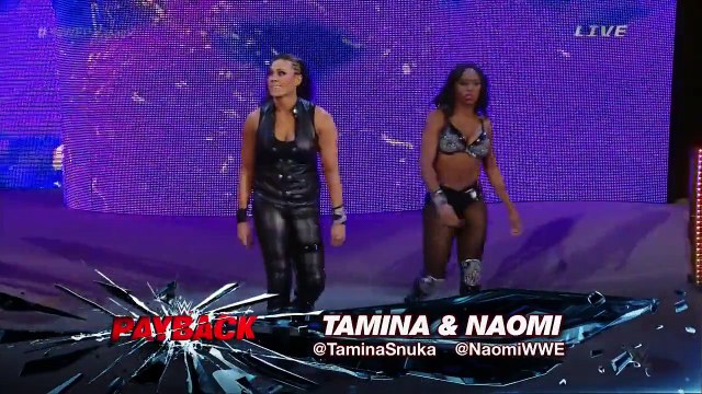 WWE Payback 2015 Naomi & Tamina Snuka vs The Bella Twins