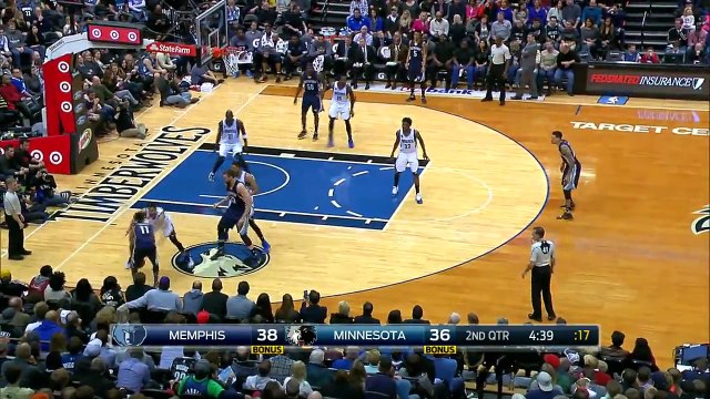 Karl-Anthony Towns Dunks Over Matt Barnes | Grizzlies vs Timberwolves | Jan 23, 2016 | NBA