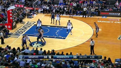 Karl-Anthony Towns Dunks Over Matt Barnes | Grizzlies vs Timberwolves | Jan 23, 2016 | NBA