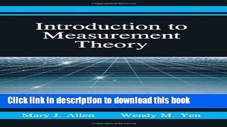 Read Book Introduction to Measurement Theory: ebook textbooks