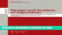 Download Design and Analysis of Algorithms: First Mediterranean Conference on Algorithms, MedAlg