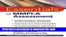 Read Book Essentials of MMPI-A Assessment (Essentials of Psychological Assessment Series) ebook