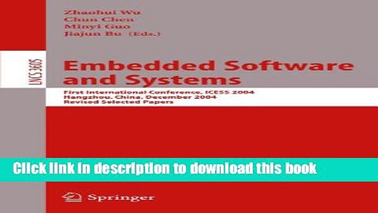 Read Embedded Software and Systems: First International Conference, ICESS 2004, Hangzhou, China,