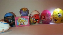 Surprise Eggs Kinder Joy Spongebob Squarepants Disney Princess Unboxing