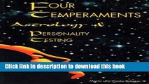 Read Book Four Temperaments, Astrology   Personality Testing ebook textbooks