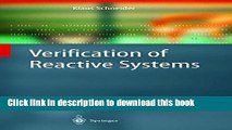 Read Verification of Reactive Systems: Formal Methods and Algorithms (Texts in Theoretical