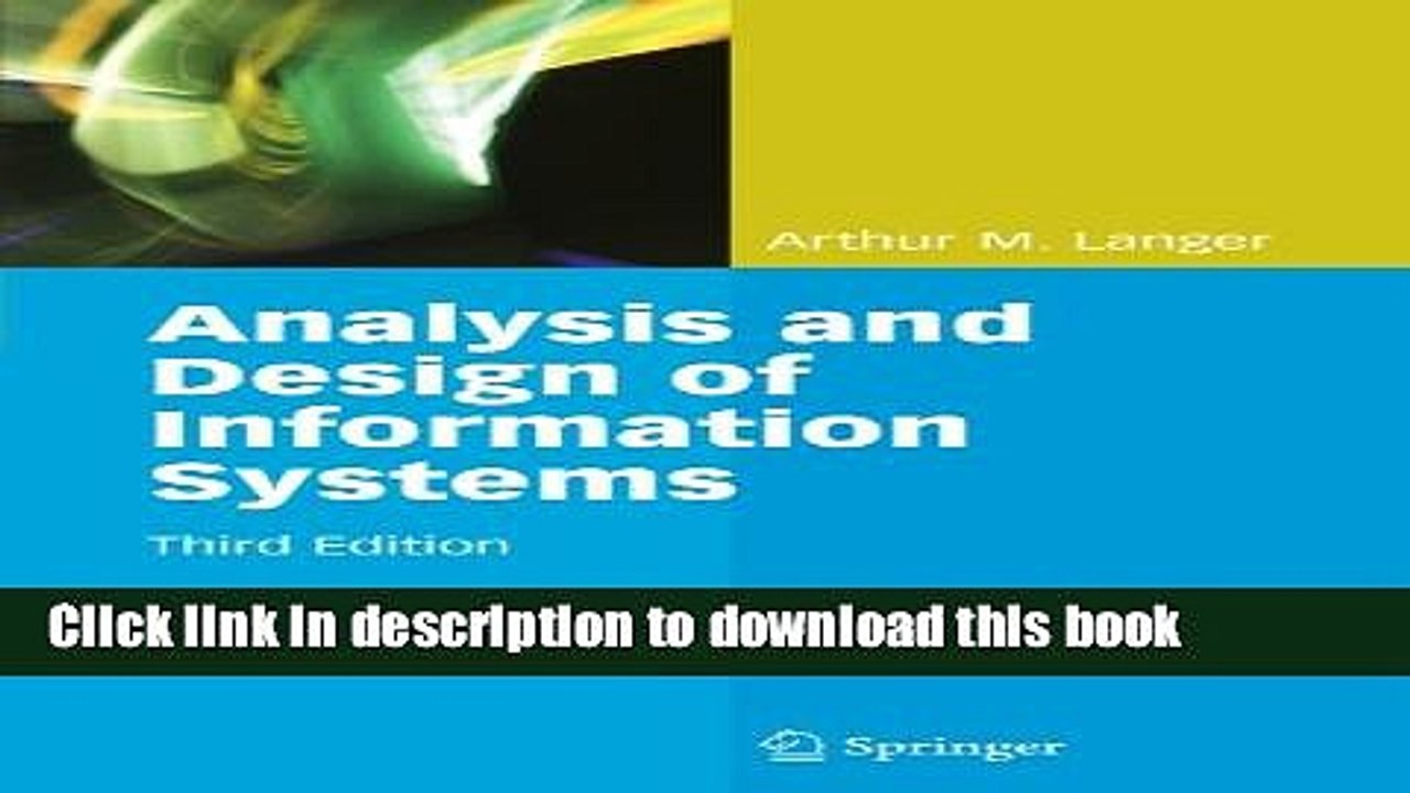 Download Analysis and Design of Information Systems  PDF Free