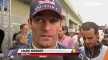 Sky Sports F1 2013   19 Brazilian GP   FP2  Webber   Happy with productive day