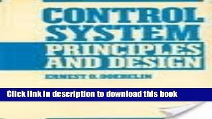 Read Control System Principles and Design  PDF Online