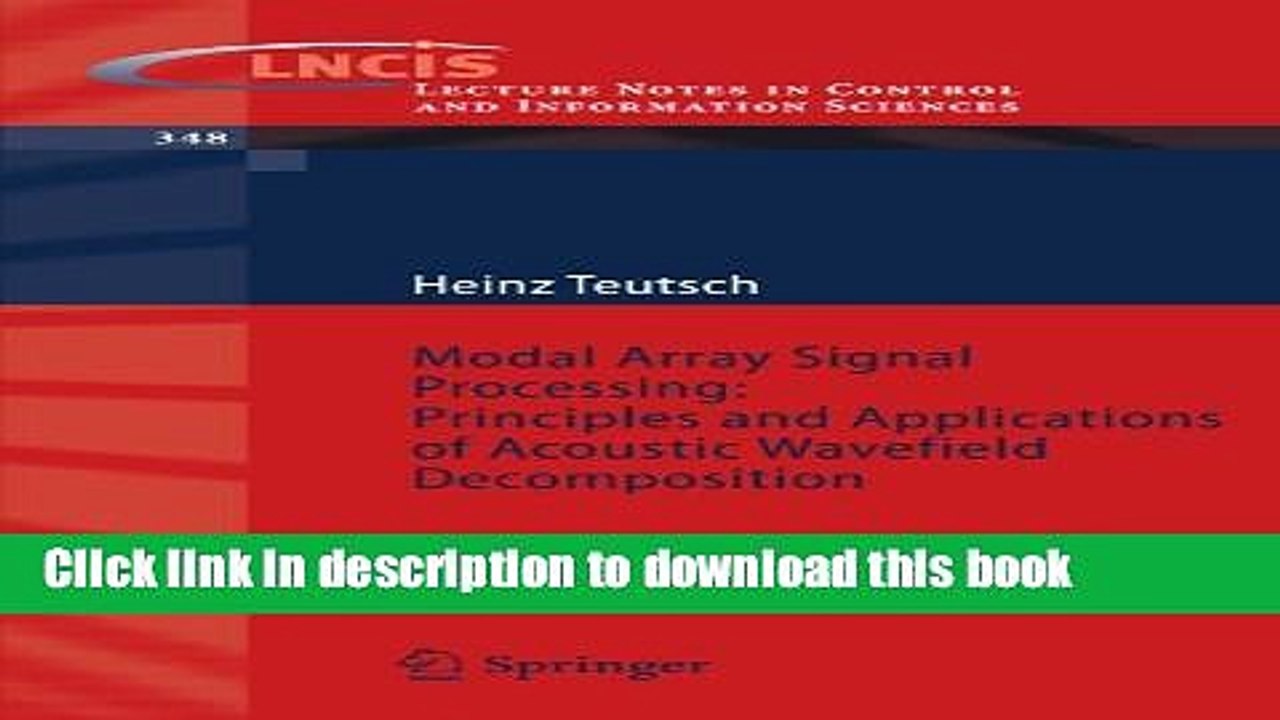 Read Modal Array Signal Processing: Principles and Applications of Acoustic Wavefield