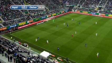 Schobesberger nutmeg Branislav Ivanovic - Rapid vs Chelsea