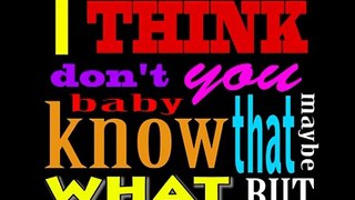 I Know (A Song in 10 Words) by Hank Green typography