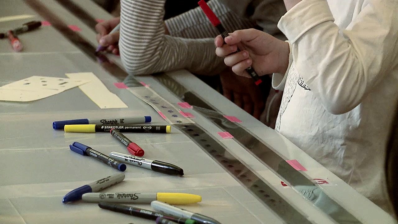 FID 2016 - Atelier n°1 dessin et grattage pellicule - Les sentiers & Studio fotokino