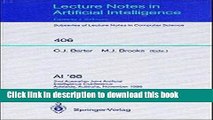 Download AI  88: 2nd Australian Joint Artificial Intelligence Conference, Adelaide, Australia,