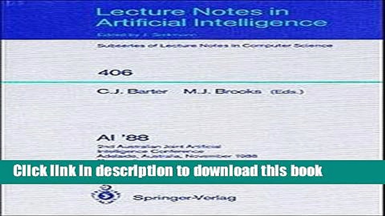 Download AI  88: 2nd Australian Joint Artificial Intelligence Conference, Adelaide, Australia,
