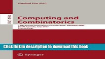 Read Computing and Combinatorics: 13th Annual International Conference, COCOON 2007, Banff,