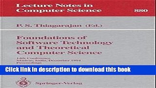 Read Foundations of Software Technology and Theoretical Computer Science: 14th Conference, Madras,