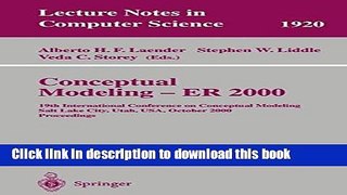 Read Conceptual Modeling - ER 2000: 19th International Conference on Conceptual Modeling, Salt
