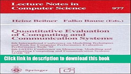 Read Quantitative Evaluation of Computing and Communication Systems: 8th International Conference