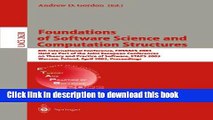 Read Foundations of Software Science and Computational Structures: 6th International Conference,
