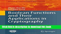 Read Boolean Functions and Their Applications in Cryptography (Advances in Computer Science and