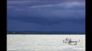 Zivatar látványos peremfelhővel (Shelf cloud) Fonyód, 2011.07.20. time lapse