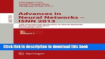 Read Advances in Neural Networks- ISNN 2013: 10th International Symposium on Neural Networks, ISNN