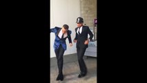 FUNNY - Stephen Curry dances with Chance the Rapper ESPYS 2016