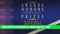 Read Awards, Honors   Prizes PDF Online