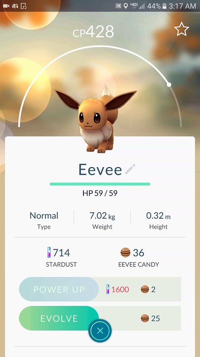 Pokemon Go Evolving Eevee