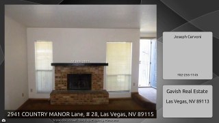 2941 COUNTRY MANOR Lane, # 28, Las Vegas, NV 89115