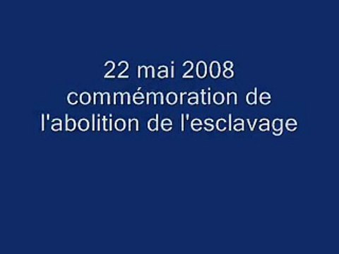 22 mai abolition de l'esclavage en Martinique. Commémoration 2008 vidéo n°1 PA060541