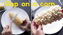 How to make Popcorn - Pop on a corn ♥ Превращение кукурузы в обычный попкорн